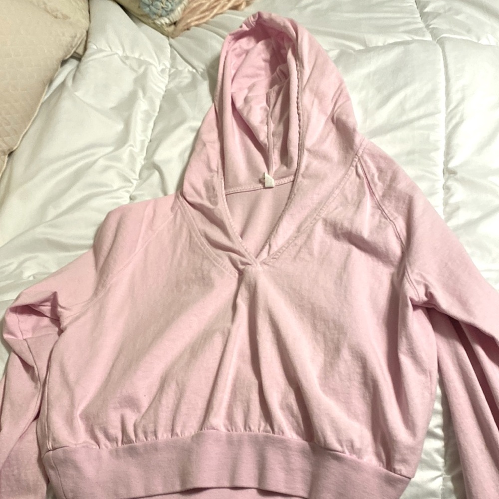 FP movement light pink crop cotton top